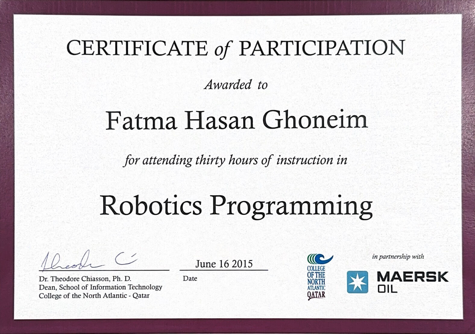 Robotic-Certificates